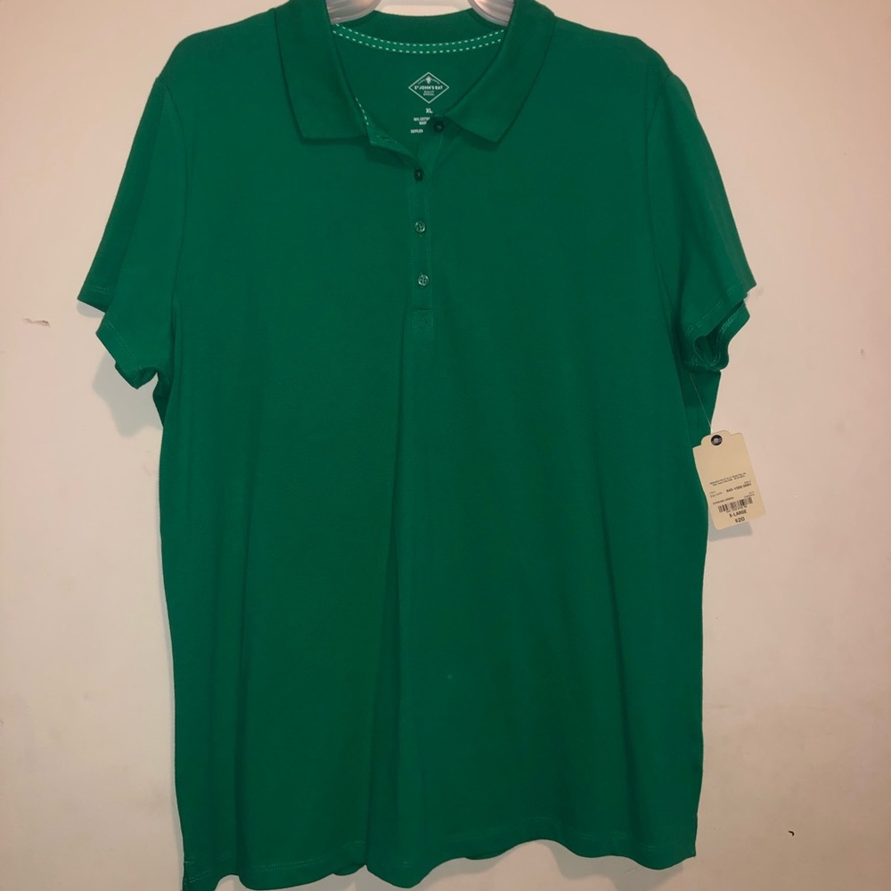 Green polo shirt